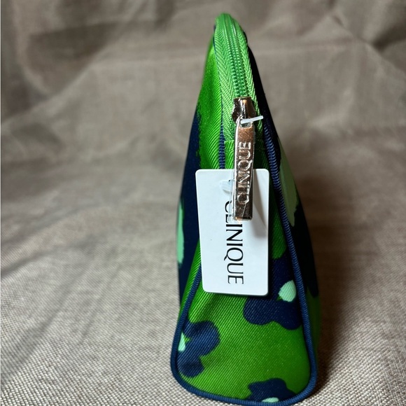 CLINIQUE x Kate Spade Navy Green Makeup Cosmetic Bag, Travel Pouch - Picture 7 of 9